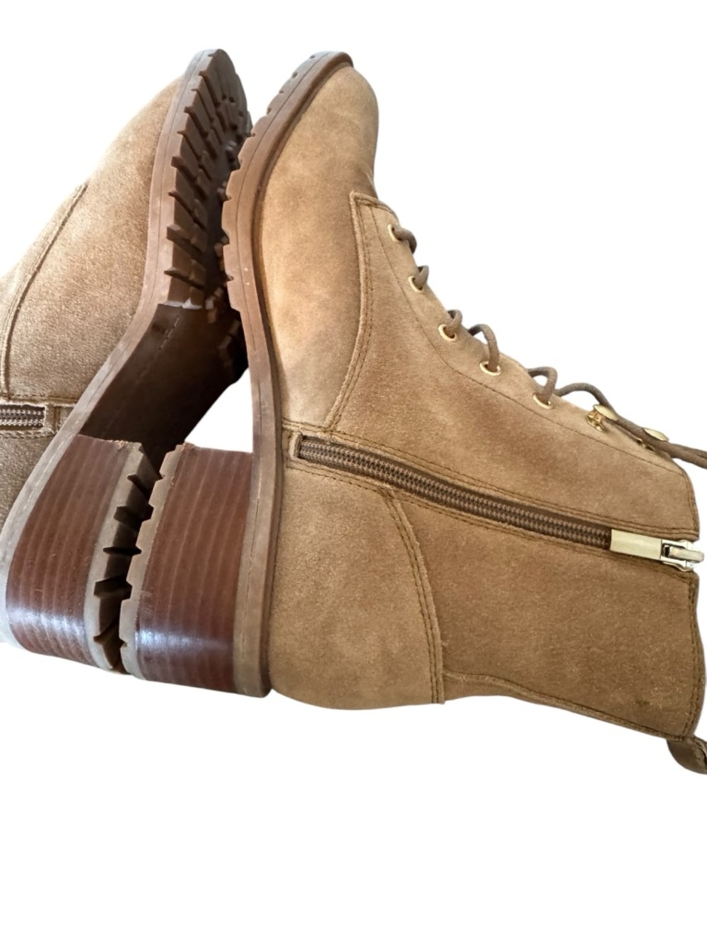 Sole Society Faunya Suede Lace-Up‎ Boots Light Brown 9.5 - Picture 6 of 12